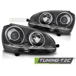 HEADLIGHTS BLACK H7 / HID fits VW GOLF V 03-09, Nouveaux produits tuning-tec