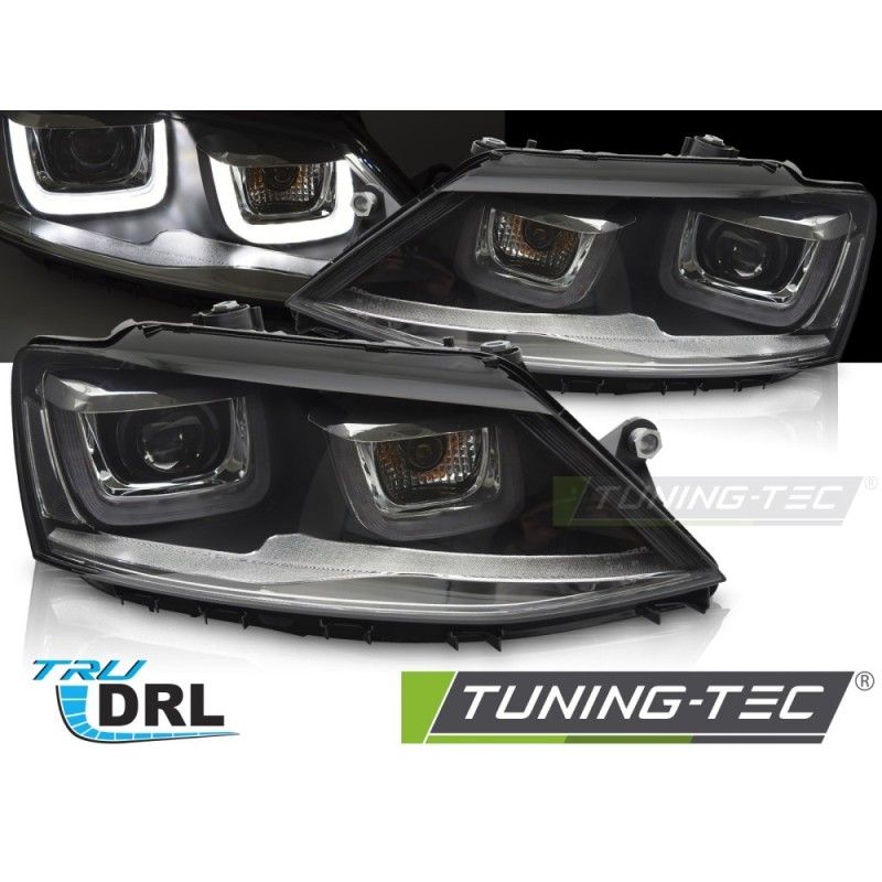 HEADLIGHTS U-LED LIGHTS DRL fits VW JETTA VI 11-18, Nouveaux produits tuning-tec