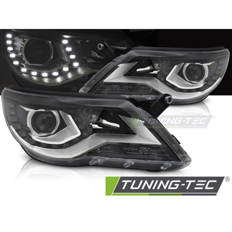 HEADLIGHTS DAYLIGHT BLACK fits VW TIGUAN I 07-11, Nouveaux produits tuning-tec