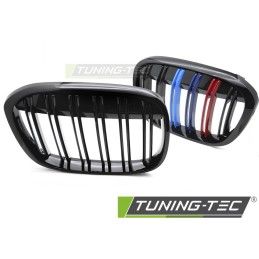 GRILLE SPORT GLOSSY BLACK TRI-COLOUR DOUBLE fits BMW X1 F48 15-20 , Nouveaux produits tuning-tec
