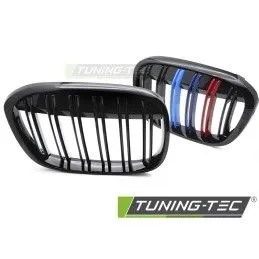 GRILLE SPORT GLOSSY BLACK TRI-COLOUR DOUBLE fits BMW X1 F48 15-20 , Nouveaux produits tuning-tec