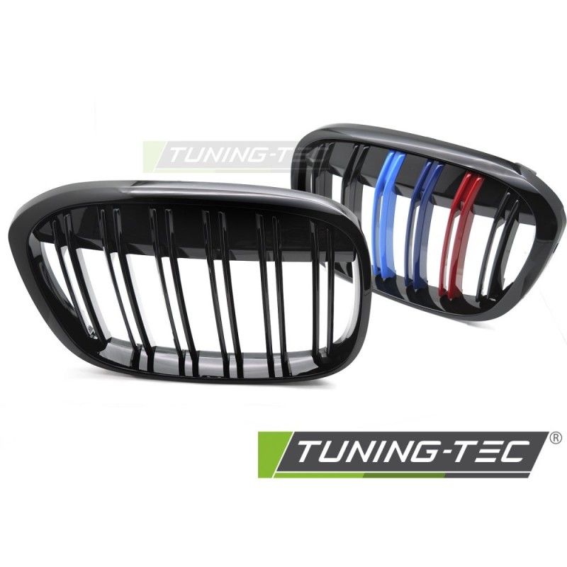 GRILLE SPORT GLOSSY BLACK TRI-COLOUR DOUBLE fits BMW X1 F48 15-20 , Nouveaux produits tuning-tec