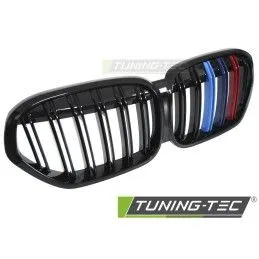 GRILLE SPORT GLOSSY BLACK TRI-COLOUR DOUBLE BAR fits BMW X1 F48 LCI 20-22, Nouveaux produits tuning-tec