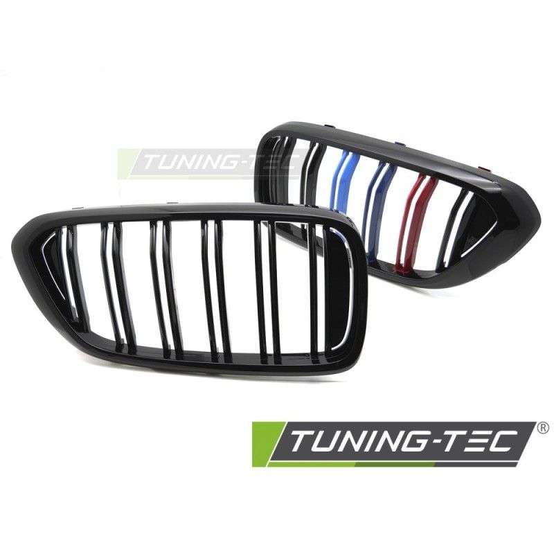 GRILLE SPORT GLOSSY BLACK TRI-COLOUR DOUBLE BAR fits BMW G32 17-20, Nouveaux produits tuning-tec