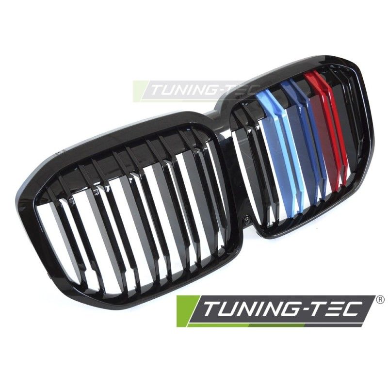 GRILLE SPORT GLOSSY BLACK TRI-COLOUR DOUBLE BAR fits BMW X7 G07 18-22 , Nouveaux produits tuning-tec