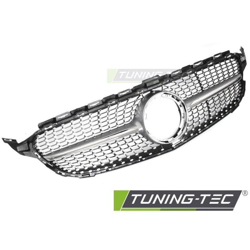 GRILLE DIAMOND SILVER CHROME fits MERCEDES W205 18-21 / S205 18-21 / C205 18-23 / A205 18-23, Nouveaux produits tuning-tec