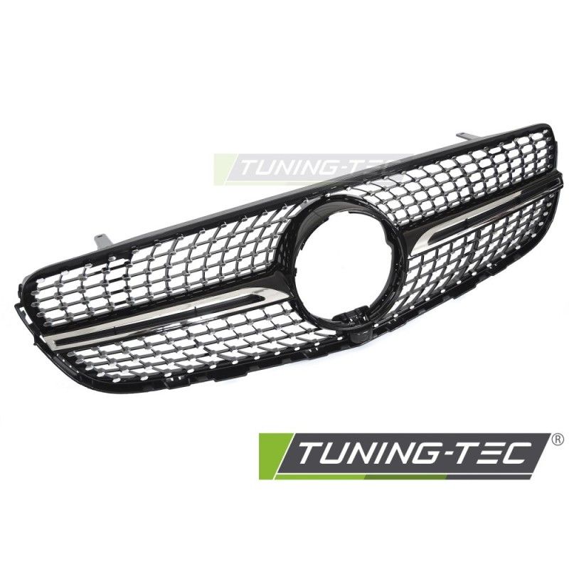GRILLE DIAMOND BLACK CHROME with CAMERA HOLE fits MERCEDES GLC W253 15-18, Nouveaux produits tuning-tec