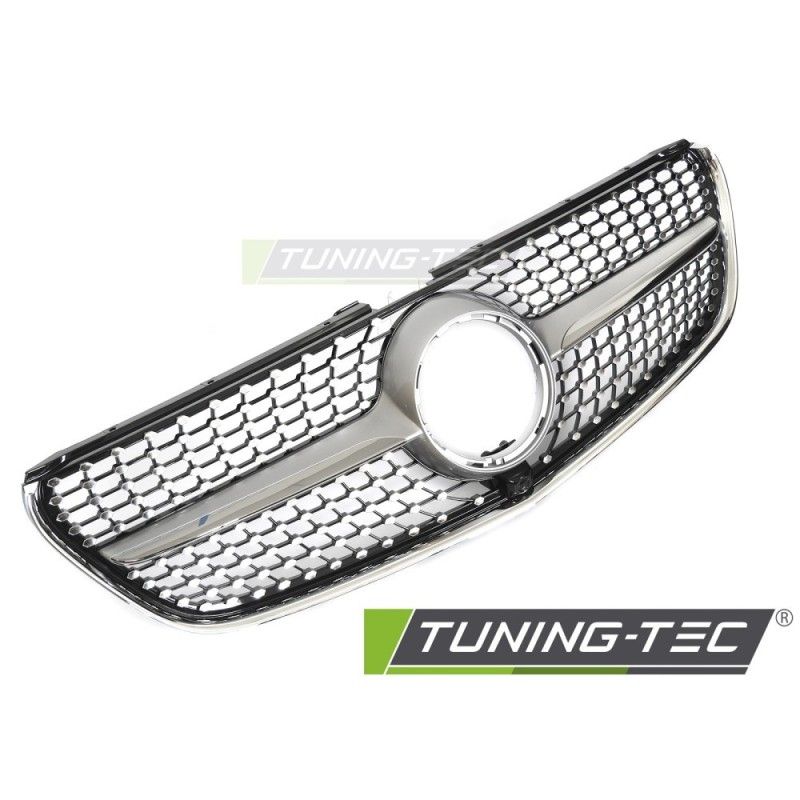GRILLE DIAMOND SILVER BLACK fits MERCEDES V-CLASS W447 14-19, Nouveaux produits tuning-tec