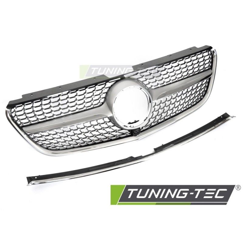 GRILLE DIAMOND SILVER CHROME fits MERCEDES VITO W447 14-19, Nouveaux produits tuning-tec