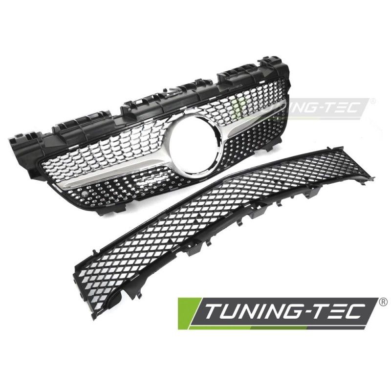 GRILLE DIAMOND SILVER CHROME fits MERCEDES SLK R172 11-15, Nouveaux produits tuning-tec