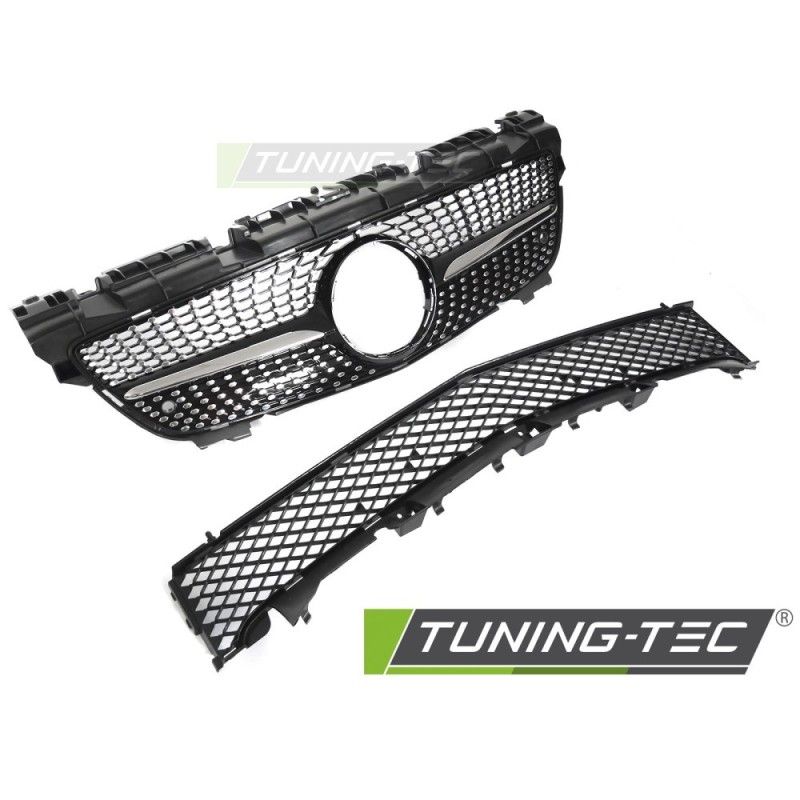GRILLE DIAMOND BLACK CHROME fits MERCEDES SLK R172 11-15, Nouveaux produits tuning-tec