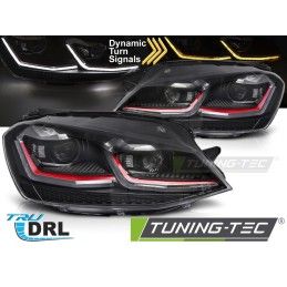 LED HEADLIGHTS RED SEQ DRL fits VW GOLF VII 13-17, Nouveaux produits tuning-tec
