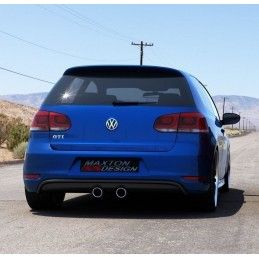 Maxton RAJOUT DU PARE-CHOCS ARRIÈRE VW Golf V R32 Look pour VW Golf VI GTI Gloss Black, VW-GO-6-GTI-5R32-RS1G Tuning.fr