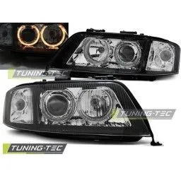 HEADLIGHTS ANGEL EYES BLACK fits AUDI A6 06.01-05.04, A6 4B C5 97-04