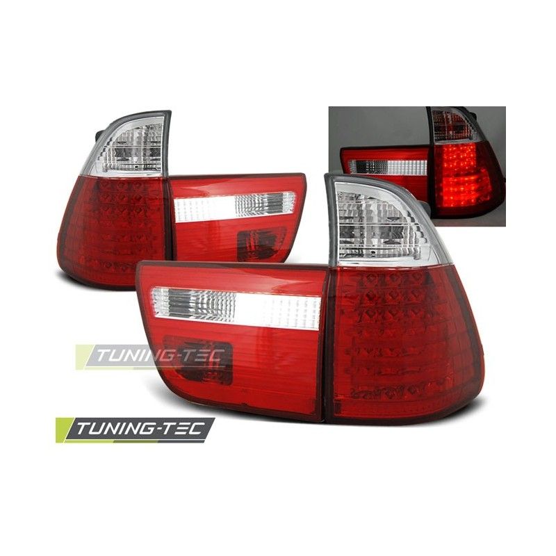 LED TAIL LIGHTS RED WHITE fits BMW X5 E53 09.99-10.03, X5 E53 LED TAIL LIGHTS RED WHITE fits BMW X5 E53 09.99-10.03, X5 E53