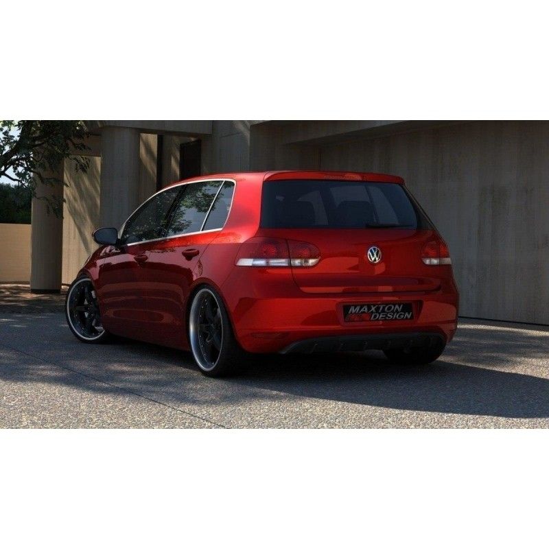 Maxton RAJOUT DU PARE-CHOCS ARRIÈRE VW GOLF VI SANS ECHAPPEMENT Gloss Black, VW-GO-6-RS0G Tuning.fr