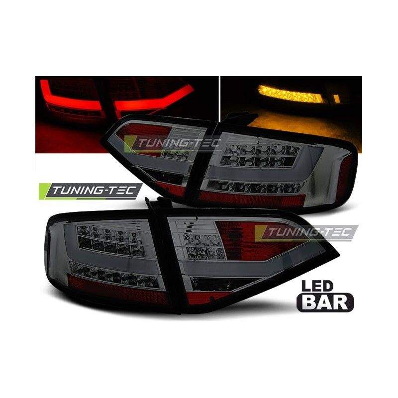 LED TAIL LIGHTS SMOKE fits AUDI A4 B8 08-11 SEDAN, A4 B8 08-11