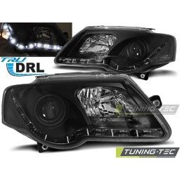 HEADLIGHTS TRUE DRL BLACK fits VW PASSAT B6 3C 03.05-10, Passat B6 05-10