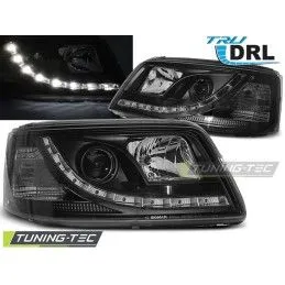 HEADLIGHTS TRUE DRL BLACK fits VW T5 04.03-08.09, T5