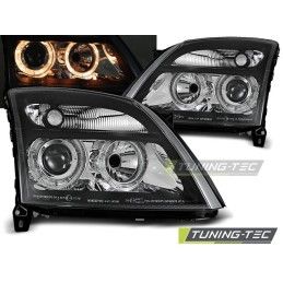 HEADLIGHTS OPEL VECTRA C 04.02-08.05 ANGEL EYES BLACK, Opel