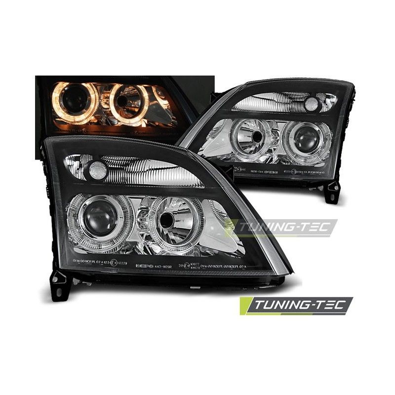 HEADLIGHTS OPEL VECTRA C 04.02-08.05 ANGEL EYES BLACK, Opel