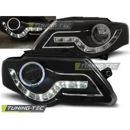 HEADLIGHTS DAYLIGHT BLACK fits VW PASSAT B6 3C 03.05-10, Passat B6 05-10