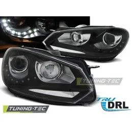 HEADLIGHTS TRUE DRL BLACK fits VW GOLF 6 10.08-12 , golf 6