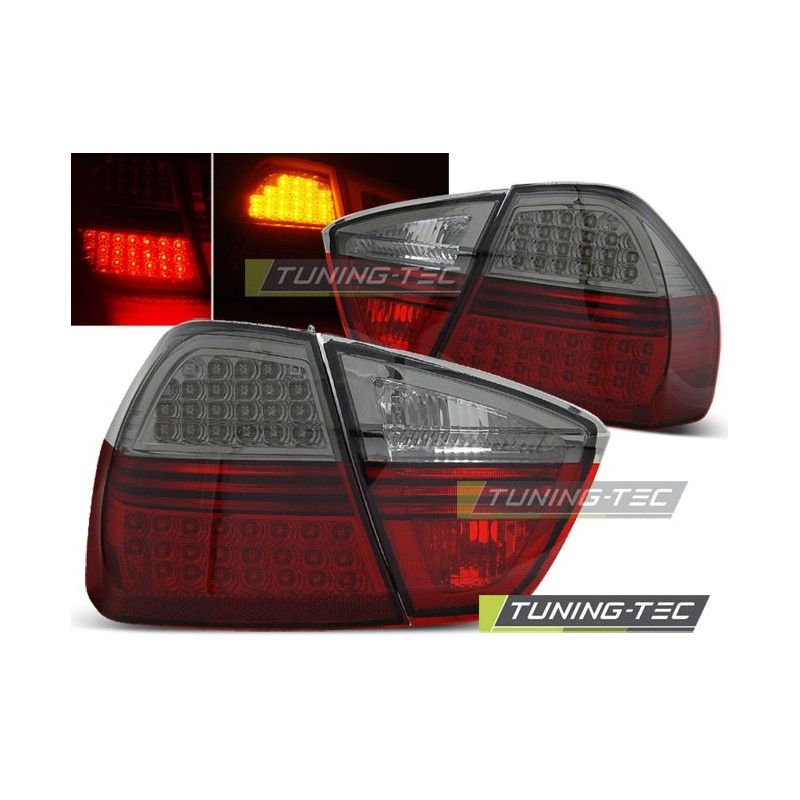 LED TAIL LIGHTS RED SMOKE fits BMW E90 03.05-08.08, Serie 3 E90/E91