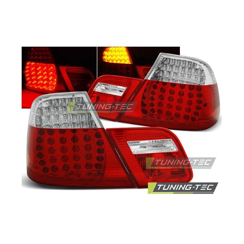 LED TAIL LIGHTS RED WHITE fits BMW E46 04.99-03.03 COUPE, Serie 3 E46 Coupé/Cab LED TAIL LIGHTS RED WHITE fits BMW E46 04.99-03.03 COUPE, Serie 3 E46 Coupé/Cab