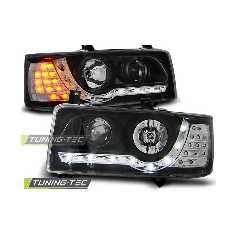 HEADLIGHTS DAYLIGHT BLACK fits VW T4 90-03.03 TRANSPORTER, T4