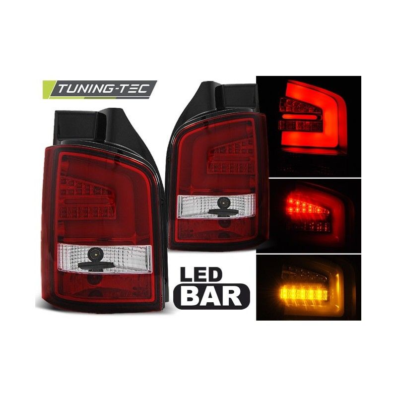 LED BAR TAIL LIGHTS RED WHIE fits VW T5 04.10-15, T5