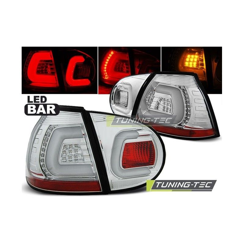 LED BAR TAIL LIGHTS CHROME fits VW GOLF 5 10.03-09, Golf 5 LED BAR TAIL LIGHTS CHROME fits VW GOLF 5 10.03-09, Golf 5