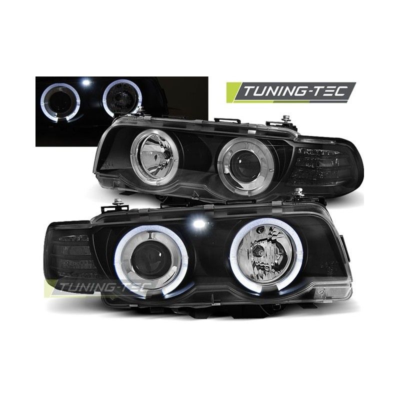 HEADLIGHTS ANGEL EYES BLACK fits BMW E38 09.98-07.01, Serie 7 E38 