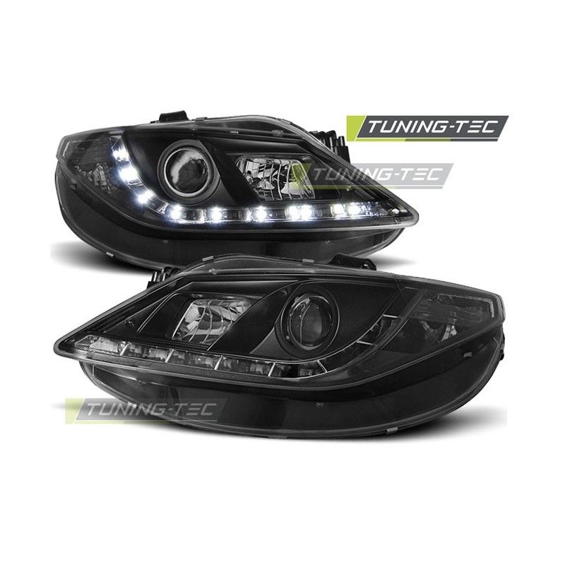 HEADLIGHTS DAYLIGHT BLACK fits SEAT IBIZA 6J 06.08-12, Ibiza 6J 08-17 HEADLIGHTS DAYLIGHT BLACK fits SEAT IBIZA 6J 06.08-12, Ibiza 6J 08-17