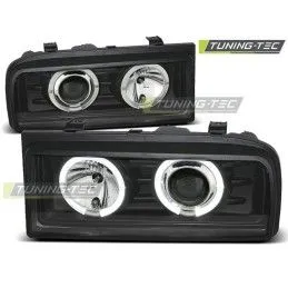 HEADLIGHTS ANGEL EYES BLACK fits VW CORRADO 88-95, Volkswagen