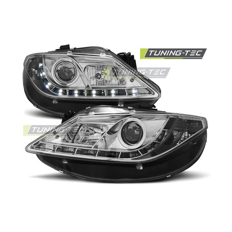 HEADLIGHTS DAYLIGHT CHROME fits SEAT IBIZA 6J 06.08-12, Ibiza 6J 08-17 HEADLIGHTS DAYLIGHT CHROME fits SEAT IBIZA 6J 06.08-12, Ibiza 6J 08-17