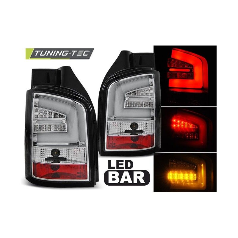 LED BAR TAIL LIGHTS CHROME fits VW T5 04.03-09, T5