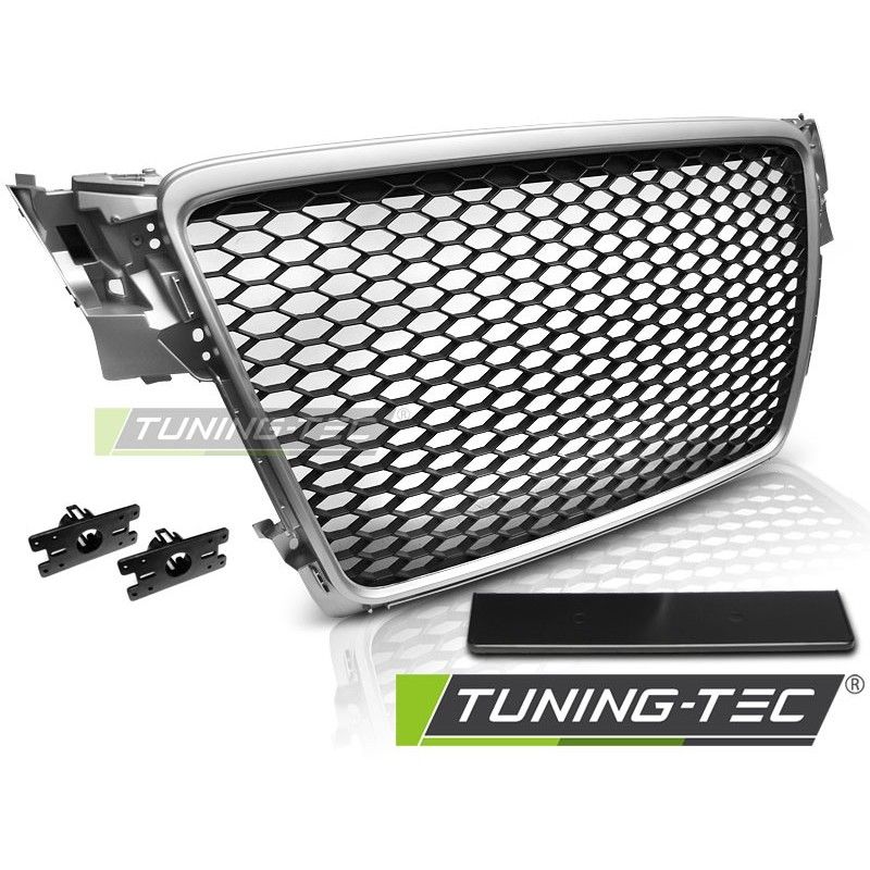 GRILLE SPORT SILVER fits AUDI A4 B8 08-11, A4/S4 B8 GRILLE SPORT SILVER fits AUDI A4 B8 08-11, A4/S4 B8