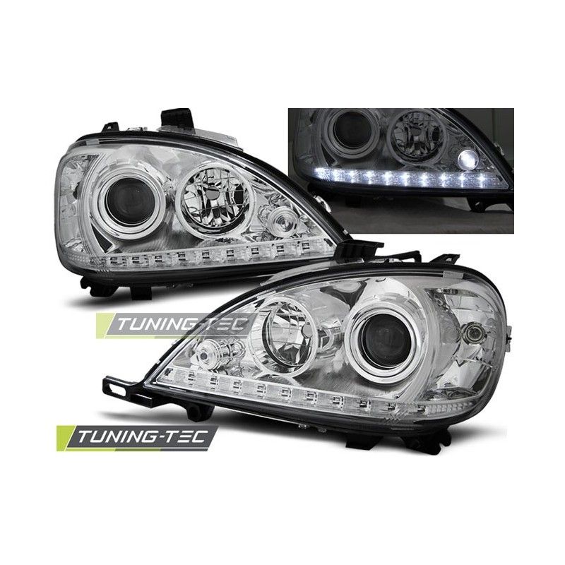 HEADLIGHTS DAYLIGHT CHROME fits MERCEDES W163 ML M-KLASA 09.01-05, ML W163 HEADLIGHTS DAYLIGHT CHROME fits MERCEDES W163 ML M-KLASA 09.01-05, ML W163