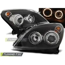 HEADLIGHTS ANGEL EYES BLACK fits OPEL ASTRA H 03.04-09, Astra H