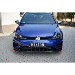 Maxton Lame Du Pare-Chocs Avant V.8 VW Golf 7 R / R-Line Facelift Gloss Black, VW-GO-7F-R-FD8G Tuning.fr