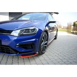 Maxton Lame Du Pare-Chocs Avant V.8 VW Golf 7 R / R-Line Facelift Gloss Black, VW-GO-7F-R-FD8G Tuning.fr