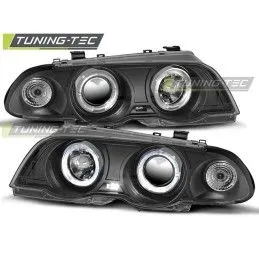 HEADLIGHTS ANGEL EYES BLACK fits BMW E46 05.98-08.01 S/T, Bmw