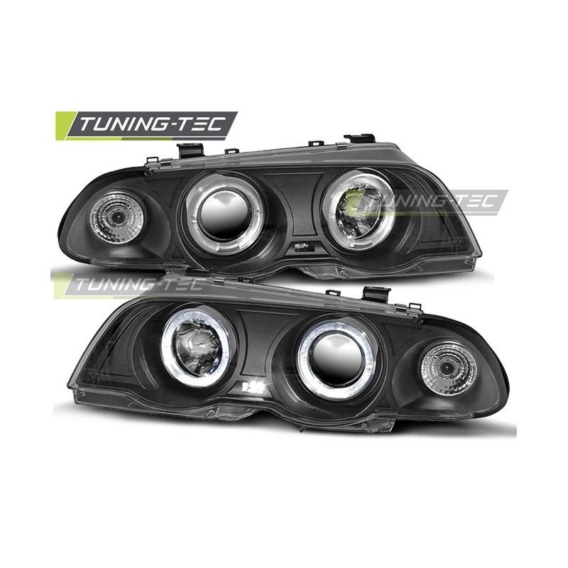HEADLIGHTS ANGEL EYES BLACK fits BMW E46 05.98-08.01 S/T, Bmw