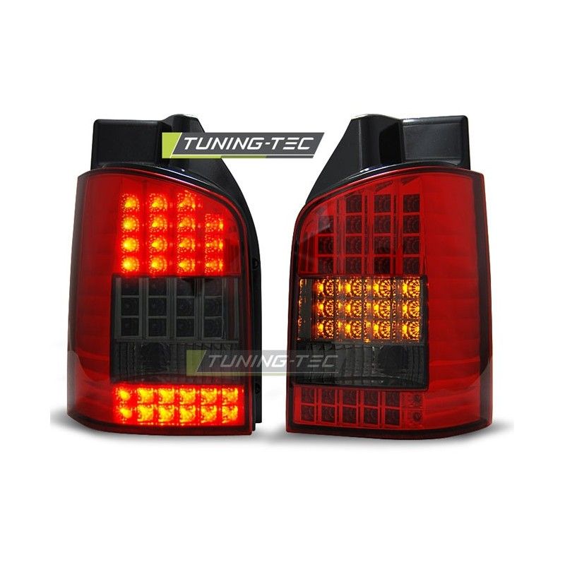 LED TAIL LIGHTS RED SMOKE fits VW T5 04.03-09, T5 LED TAIL LIGHTS RED SMOKE fits VW T5 04.03-09, T5