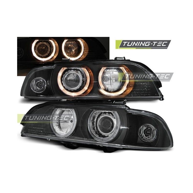HEADLIGHTS ANGEL EYES BLACK fits BMW E39 09.95-06.03, Serie 5 E39 HEADLIGHTS ANGEL EYES BLACK fits BMW E39 09.95-06.03, Serie 5 E39