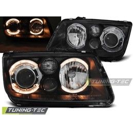 HEADLIGHTS ANGEL EYES BLACK fits VW BORA 09.98-07.05, Volkswagen HEADLIGHTS ANGEL EYES BLACK fits VW BORA 09.98-07.05, Volkswagen