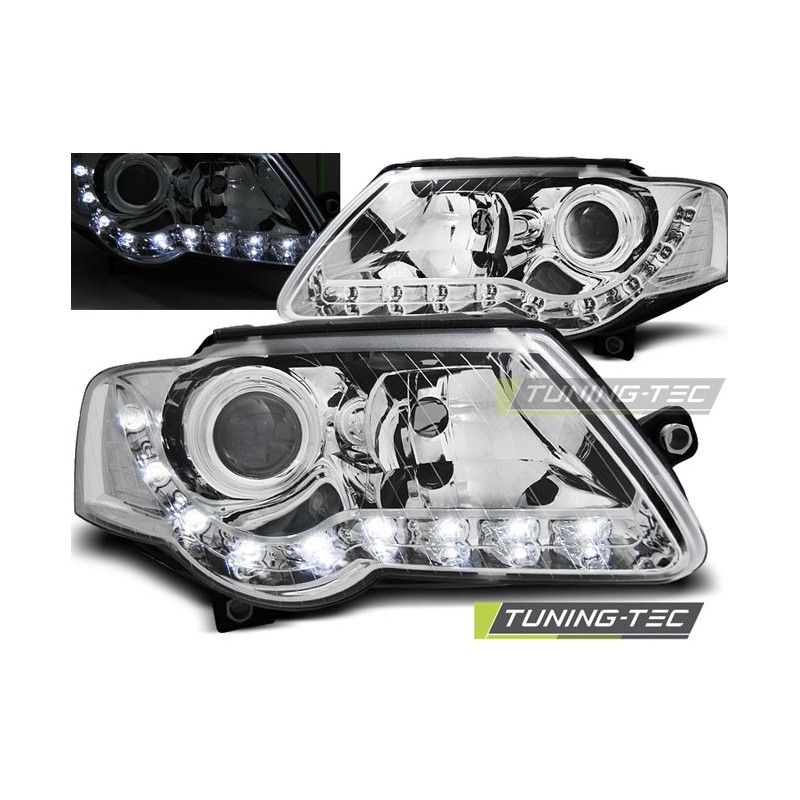 HEADLIGHTS DAYLIGHT CHROME fits VW PASSAT B6 3C 03.05-10, Passat B6 05-10 HEADLIGHTS DAYLIGHT CHROME fits VW PASSAT B6 3C 03.05-10, Passat B6 05-10