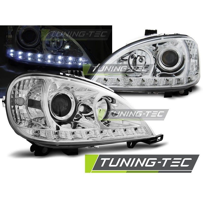 HEADLIGHTS DAYLIGHT CHROME fits MERCEDES W163 ML M-KLASA 09.01-05, ML W163 HEADLIGHTS DAYLIGHT CHROME fits MERCEDES W163 ML M-KLASA 09.01-05, ML W163