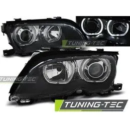 HEADLIGHTS ANGEL EYES LED BLACK fits BMW E46 09.01-03.05, Bmw